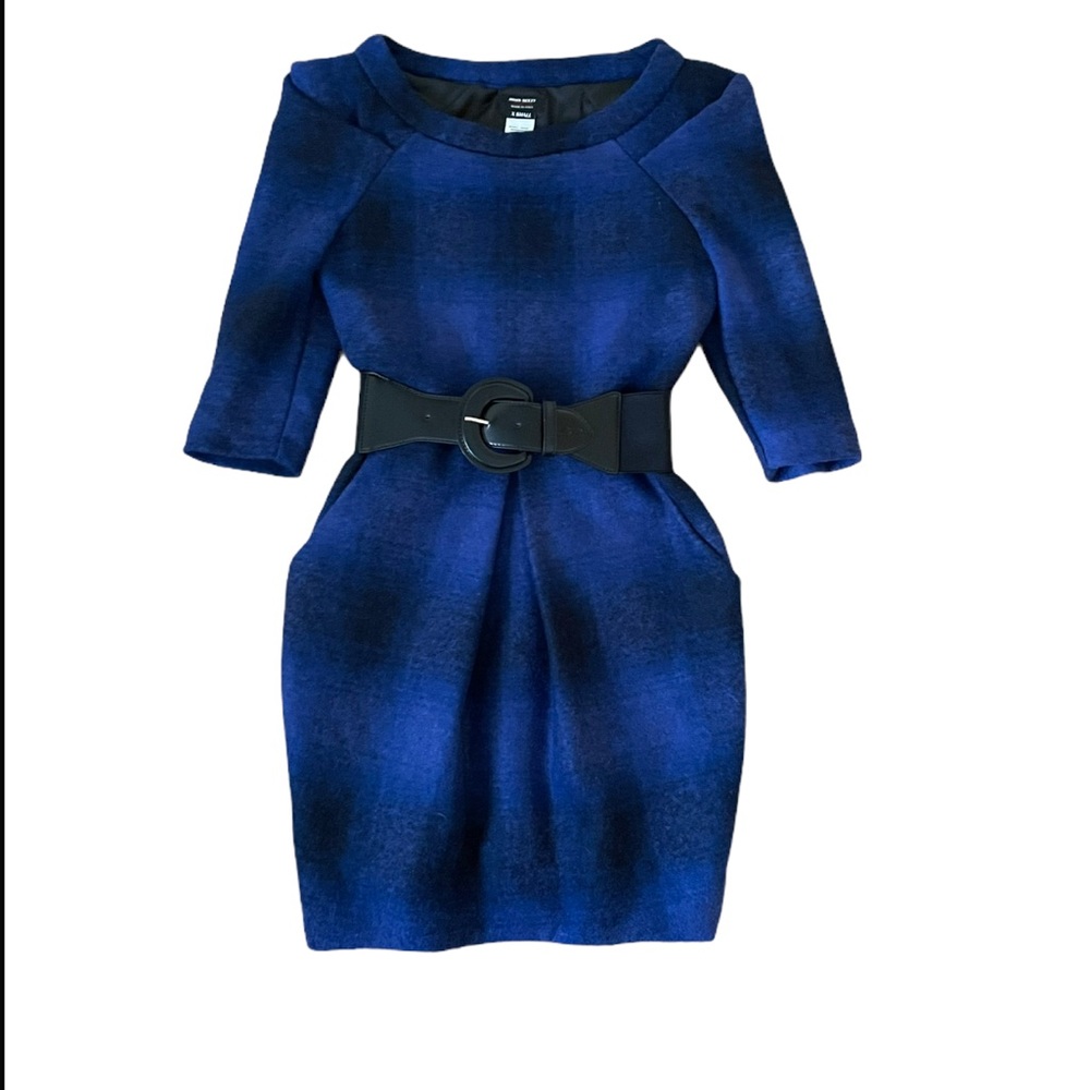 Vintage Miss Sixty Wool Cocktail Fitted Mini Dress